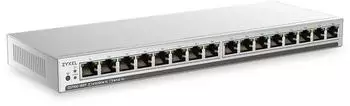 Zyxel GS1100-16EP 16-Port GbE Unmanaged+ PoE+ Switch (GS1100-16EP-GB0101F)