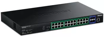 TRENDnet 28-Port 2.5G PoE++ Web Smart Switch, 10SFP+ (TPE-3284WSB)