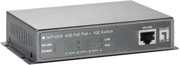 Level One 4-Port GE PoE 1-Port GE Switch (GEP-0520)