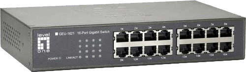 Level One 16-Port Gigabit Switch (GEU-1621)