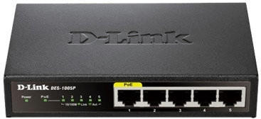 D-Link 5-Port Fast Ethernet PoE Switch (DES-1005P)