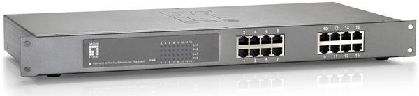 Level One 16-Port Fast Ethernet PoE+ Switch (FEP-1612)