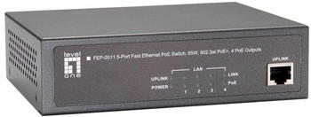Level One 5-Port Fast Ethernet PoE Switch (FEP-0511)