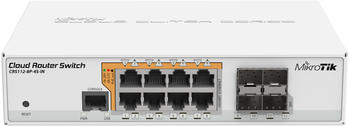 MikroTik 12-Port Gigabit PoE Switch (CRS112-8P-4S-IN)