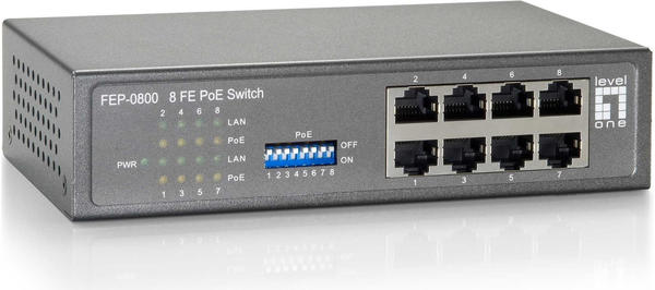 Level One 8-Port Fast Ethernet PoE Switch (FEP-0800W65)