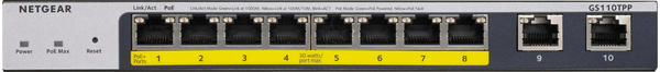 Netgear 8+2 Port Gigabit PoE Switch (GS110TPP)