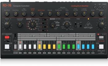 Behringer RD-78 Classic Analog Drum Machine mit 15 Drum-Sounds, 34 Rhythmus-Presets, 16-Step Sequencer für Musikproduktion und Live-Performance