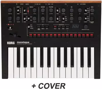 Korg monologue BLK + Decksaver -Set Analoger Synthesizer