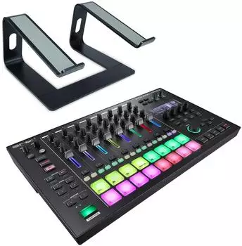 Roland MC-707 Groovebox mit Laptopständer, schwarz (mc707-rs102bk)