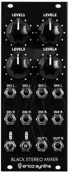 Erica Synths Black Stereo Mixer V3 Eurorack-Modul (Black Stereo Mixer V3)