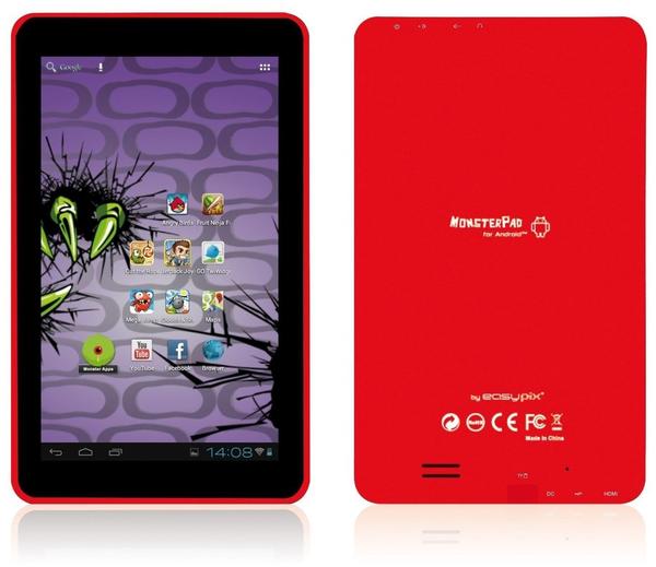 Android-Tablet Technische Daten & Display Easypix MonsterPad EP770 Red Ninja