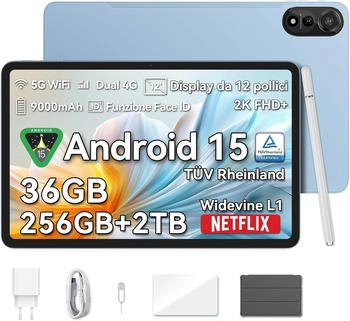 Blackview Tab60 Tablette Android 13 8,68" 4G LTE 5G WiFi 12 Go RAM 128 Go ROM (1 To TF) 6050 MAh