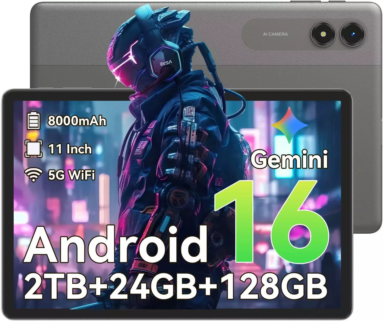 TABWEE T50 11 Zoll Android 16 128 GB 5G WiFi Tablet (11