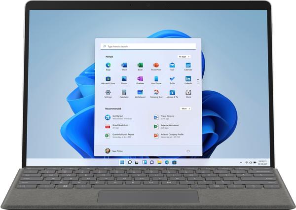 Windows-Tablet Konnektivität & Software Microsoft Surface Pro 8 i5 8GB/256GB silber
