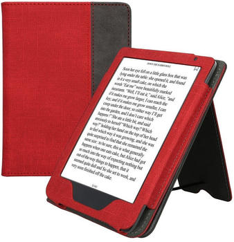 kwmobile Case Kobo Clara BW/Clara Colour/Tolino Shine (5) / Shine Color Rot/Dunkelgrau