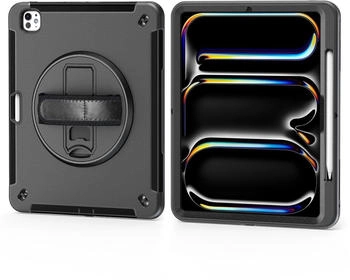 4smarts Rugged Case GRIP iPad Pro 13 (M4) 2024 Schwarz