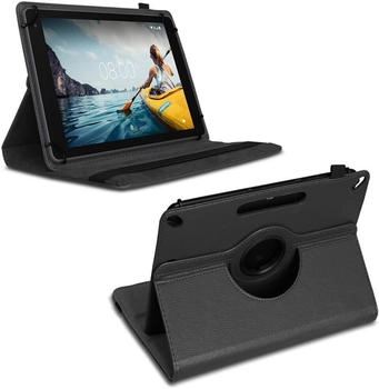 UC-Express Schutzhülle für Medion Lifetab E10421 E10420 E10440 Tablet Hülle Tasche Drehbar, Farben:Schwarz (NEW-49105)