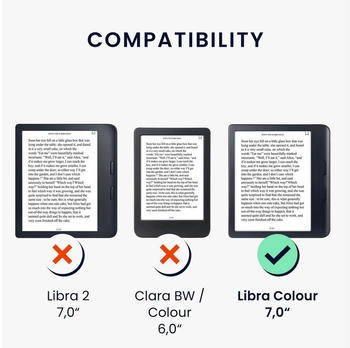 kwmobile Flip Cover kompatibel mit Kobo Kobo Libra Colour/Tolino Vision Color - Hülle mit Handschlaufe Tarot Karten Dunkelblau Gelb Schwarz (KWM000023ST004C)