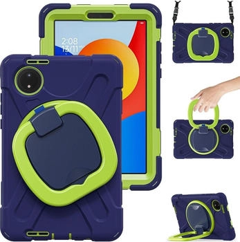 Wigento Für Xiaomi Redmi Pad SE 8.7 360 Grad Hybrid Tasche Halterung und Gurt (77964)