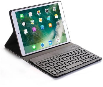 Lobwerk 3in1 Hülle + Tastatur + Maus für Apple iPad iPad 2019/2020/2021 Aufstellfunktion Sturzdämpfung Gold (145519)
