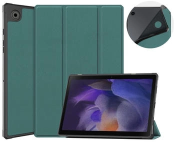 König Design Tablet-Hülle kompatibel mit Samsung Galaxy Tab A8 2021 SM-X205 Kunstleder Smart Cover Case Etui Dunkelgrün