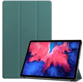 König Design Tablet-Hülle kompatibel mit Lenovo Tab P11 TB-J606F / Tab P11 5G Kunstleder Smart Cover Case Etui Grün