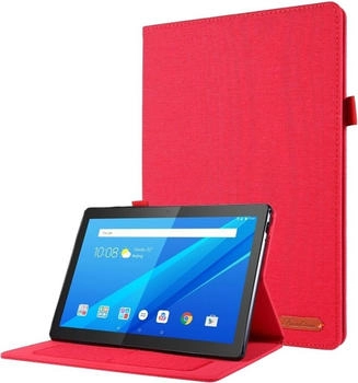 König Design Tablet-Hülle kompatibel mit Lenovo Tab P10 Stoff Smart Cover Case Etui Rot (KD-4066914175377)