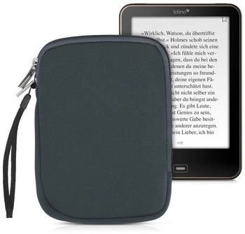 kwmobile Schutztasche für eReader - Neopren Tasche Hülle Cover Case Schutzhülle Grau - 17 x 12 x 2 cm Innenmaße (50334.22)