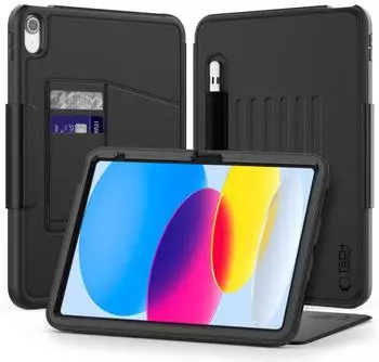Tech-Protect Schutzhülle mit Klappe für iPad 11 / 10 gen. 2025 / 2022 SC Pen Armor Schwarz
