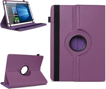 NAmobile Schutzhülle für PEAQ Tablet PET 100 101 1008 Hülle Tasche Case 360 Grad DrehbarFarben:Lila