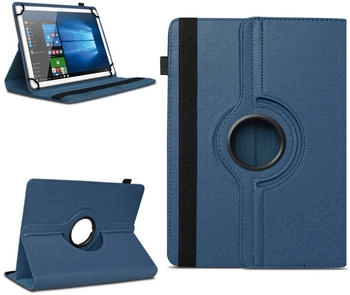 NAmobile Schutzhülle für PEAQ Tablet PET 100 101 1008 Hülle Tasche Case 360 Grad DrehbarFarben:Blau
