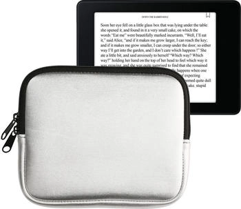 kwmobile Schutztasche für eReader - Neopren Tasche Hülle Cover Case Schutzhülle Silber - 17,5 x 14,7 cm Innenmaße (KWM0000151W010C)