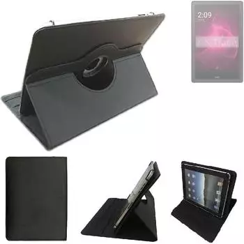 K-S-Trade High quality kompatibel mit T-Mobile REVVL TAB 5G Schutz Hülle 360° Tablet Case Schutzhülle Flip Cover schwarz. Tablet Hülle drehbar