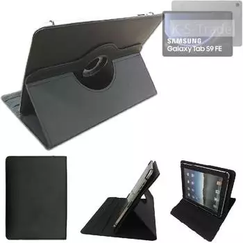 K-S-Trade High quality kompatibel mit Samsung Galaxy Tab S9 FE 5G Schutz Hülle 360° Tablet Case Schutzhülle Flip Cover schwarz. Tablet Hülle drehbar
