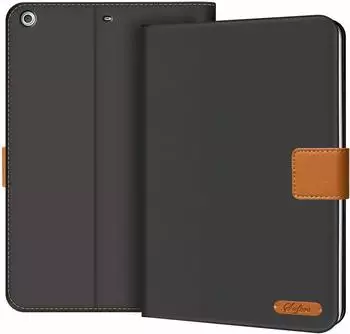 Coolgadget Stand Case Klapp Tasche für iPad mini 5 [Schutzhülle mit Aufstellfunktion] Ständer Tablet Cover Hülle [Kartenfächer] - Grau