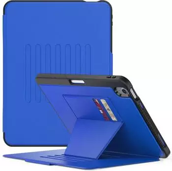 Lobwerk Schutzhülle für Tablet Hülle für Apple iPad Air 11 2024 M4 Slim Case E Wake & Sleep Funktion Sturzdämpfung Aufstellfunktion Blau