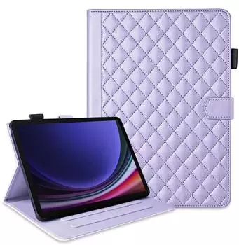 Wigento Kunstleder Hülle für Samsung Galaxy Tab S10 FE Plus mit Standfunktion Lila (80143)