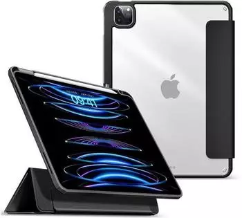 eSTUFF BOSTON Detachable Mirror (Apple iPad 2019 (7. Gen), Apple iPad 2020 (8. Gen), Apple iPad 2021 (9. Gen)), Tablet Hülle, Schwarz