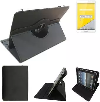 K-S-Trade High quality kompatibel mit Archos T80 Wi-Fi Schutz Hülle 360° Tablet Case Schutzhülle Flip Cover schwarz. Tablet Hülle drehbar Standfunktion