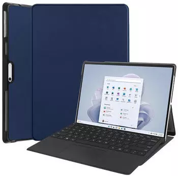 Lobwerk Schutzh&uuml;lle f&uuml;r Microsoft Surface Pro 9 Pro 10 Pro 11 2024 13 Zoll Wake & Sleep Funktion Sturzd&auml;mpfung Aufstellfunktion Blau