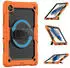 Lobwerk 4in1 Hülle für Samsung Tab A8 X200 X206 10.5 Sturzdämpfung Aufstellfunktion Outdoor Orange (129519)