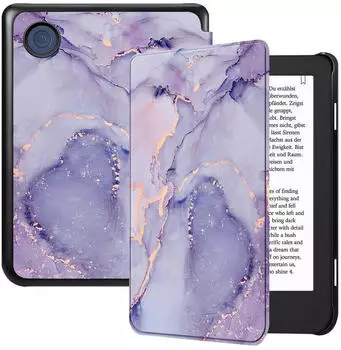 Fintie Case Tolino Shine Color/Shine 5(2024)/Shine 4(2022) & Kobo Clara Colour/Clara BW(2024)/Clara 2E(2022) Purple Marble