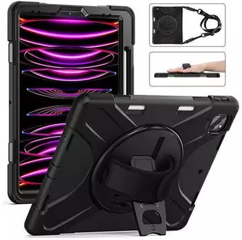 eSTUFF AUSTIN Defender Case iPad Pro (Apple iPad Pro 13 2024), Tablet Hülle, Schwarz