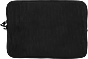 kwmobile Tablet Schutzhülle für 9,7"-11" Tablet Hülle - Tablet Flip Case mit Kleiner Tasche - Cord Neopren Cover - Schwarz (KWM0000243L001C)