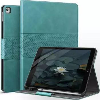 Apple iPad 9,7 Lederhülle mit Stifthalter, magnetisch, grün (2017/2018)