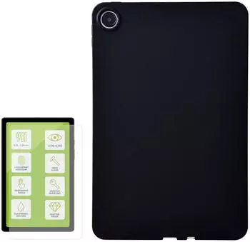 Wigento Redmi Pad 2 9,7" Silikon H&uuml;lle + 9H Schutzglas Set (80234-SET)