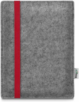 Stilbag Filztasche LEON Kindle Paperwhite 6" hellgrau-rot