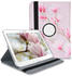 kwmobile 360° Tablet Schutzhülle Cover Case für Samsung Galaxy Tab 3 10.1 P5200/P5210 - Magnolien Design Rosa Weiß Altrosa