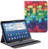 kwmobile 360° Tablet Schutzhülle Cover Case für Samsung Galaxy Tab 4 10.1 T530 / T535 - Regenbogen Würfel Design Mehrfarbig Grün Blau