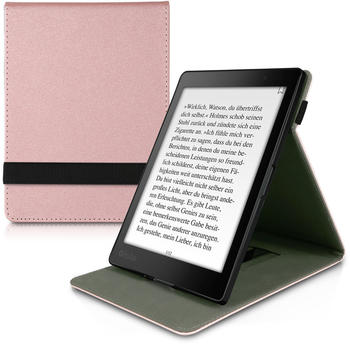 kwmobile Schlaufe Ständer - e-Reader Schutzhülle für Kobo Aura ONE - Rosegold